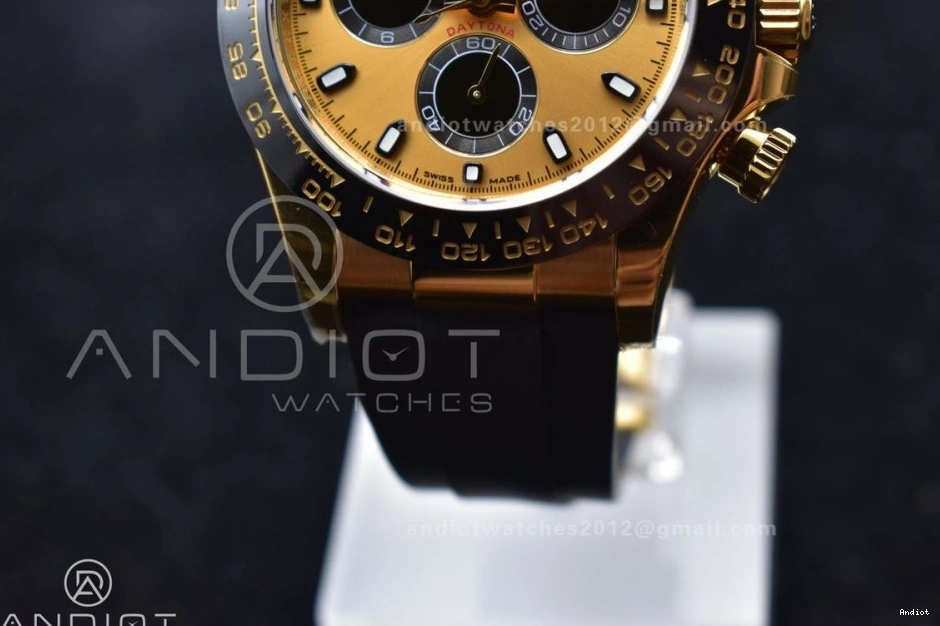 on YG Daytona BTF SA Edition Rubber Oysterflex 766 Dial Best 1:1 Black Original 116518 Strap 0825